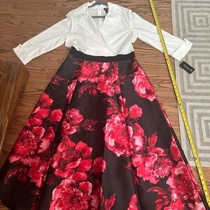 Elegant Floral Long Sleeve Dress